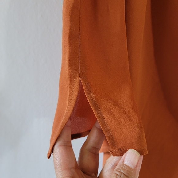 NEW ELOQUII Women Plus Size Brown One Shoulder Ruffle Top Sz 22 Academia Peasant - Picture 7 of 12